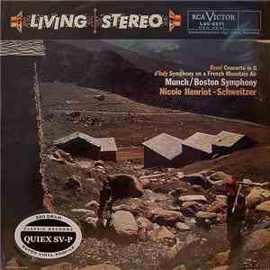 Ravel / D'Indy / Munch / Nicole Henriot-Schweitzer / Boston Symphony - Concerto In G / Symphony On A French Mountain Air, Op. 25 download free